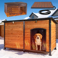Gwynette 59" Extra Large Heated Outdoor Dog House for Large Dogs Insulated
